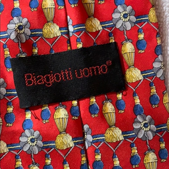 Biagiotti Uomo Hand made 100% pure silk Tie - Picture 4 of 6